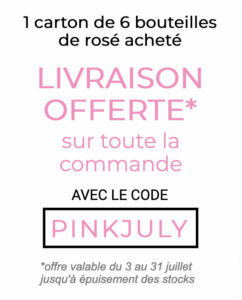 domaine de la valeriane Port gratuit dès 6 bouteilles de rosé achetés tout le mois de juillet ! - code promo : Pink july